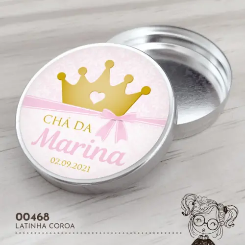 Latinha Adesivada Coroa - 00468