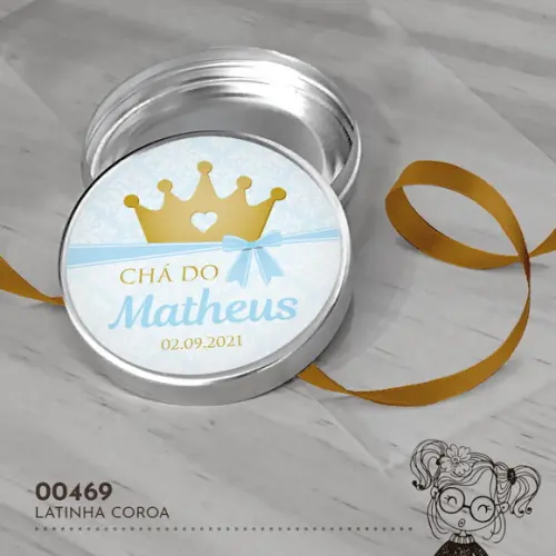 Latinha Adesivada Coroa - 00469