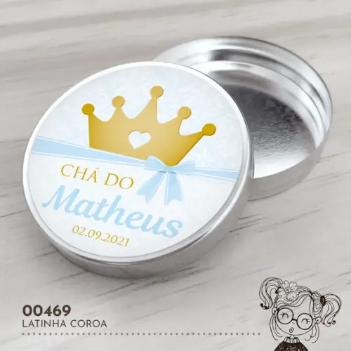 Latinha Adesivada Coroa - 00469