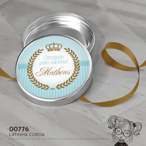 Latinha Adesivada Coroa - 00776
