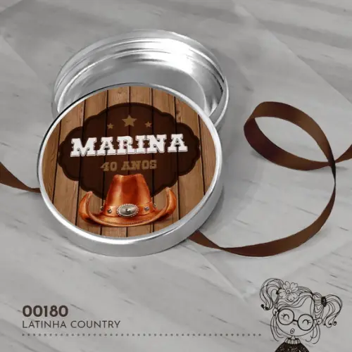 Latinha Adesivada Country - 00180