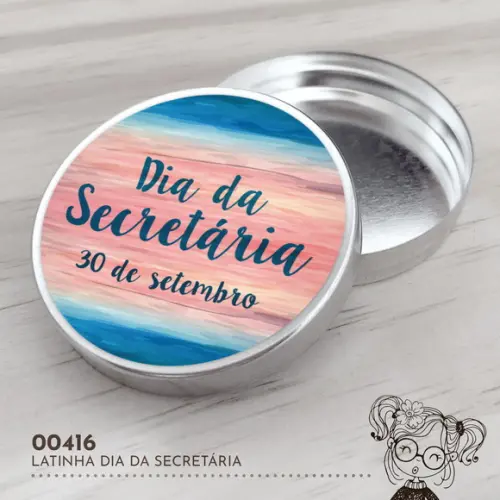 Latinha Adesivada Dia da Secretária - 00416