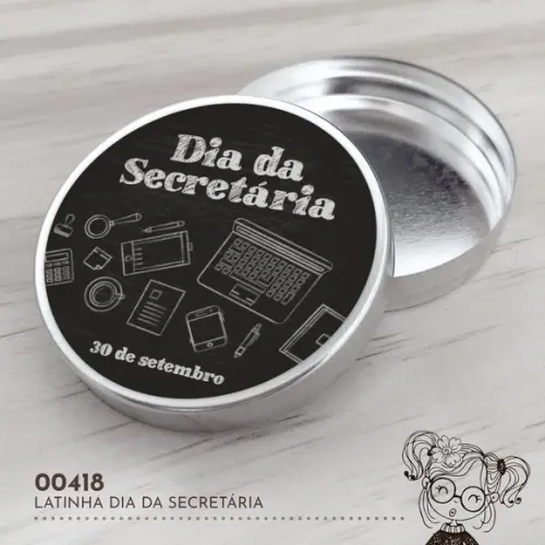Latinha Adesivada Dia da Secretária - 00418