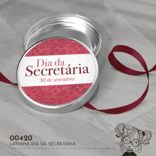 Latinha Adesivada Dia da Secretária - 00420