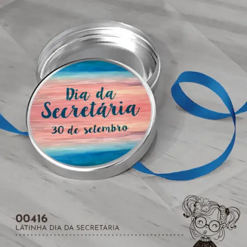 Latinha Adesivada Dia da Secretária - 00416