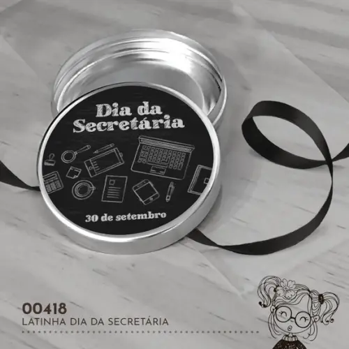 Latinha Adesivada Dia da Secretária - 00418