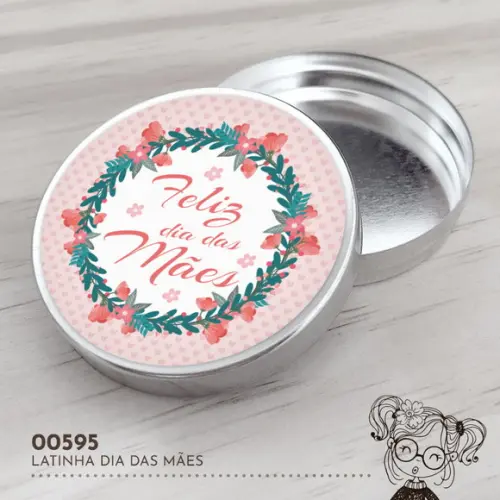 Latinha Adesivada Dia das Mães - 00595