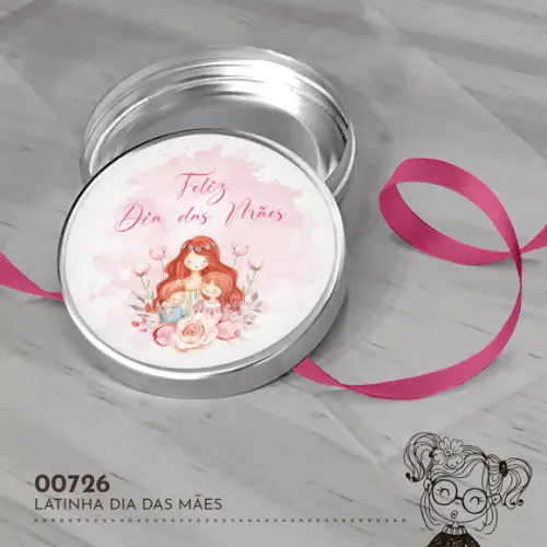 Latinha Adesivada Dia das Mães - 00726