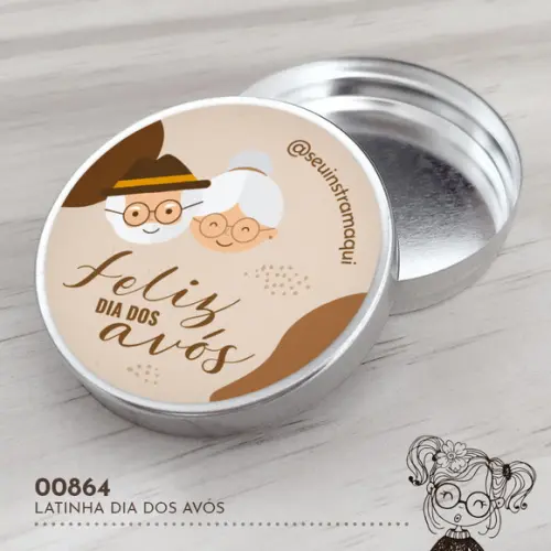 Latinha Adesivada Dia dos Avós - 00864