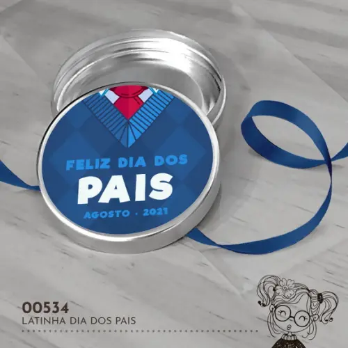 Latinha Adesivada Dia dos Pais - 00534