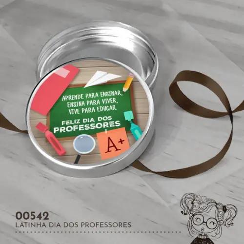 Latinha Adesivada Dia dos Professores - 00542