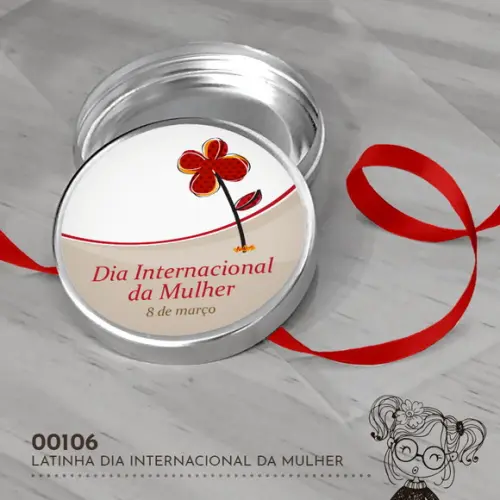 Latinha Adesivada Dia Internacional da Mulher - 00106