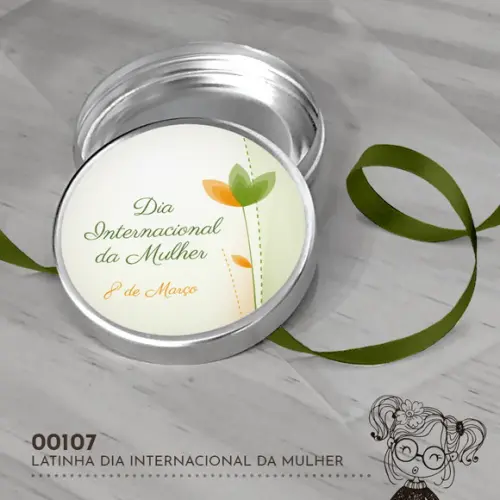 Latinha Adesivada Dia Internacional da Mulher - 00107