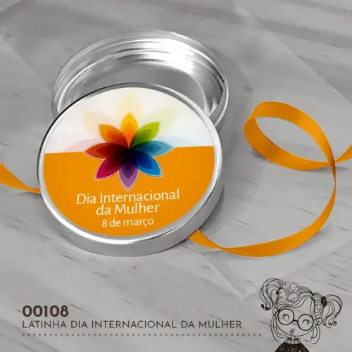 Latinha Adesivada Dia Internacional da Mulher - 00108