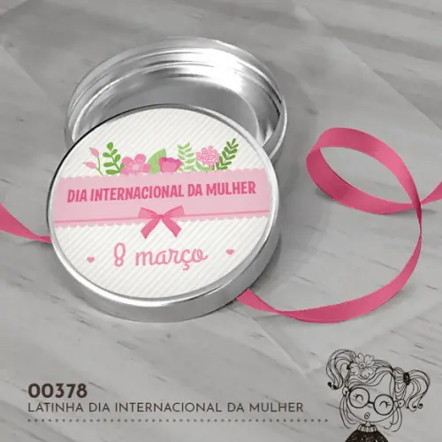 Latinha Adesivada Dia Internacional da Mulher - 00378