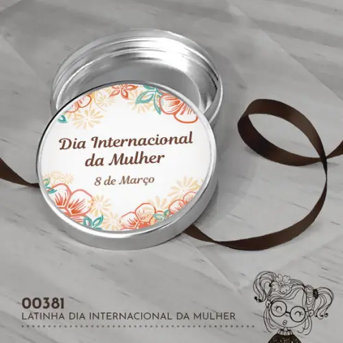 Latinha Adesivada Dia Internacional da Mulher - 00381