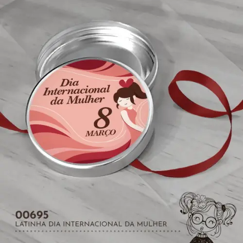 Latinha Adesivada Dia Internacional da Mulher - 00695