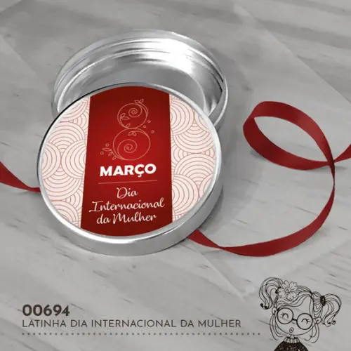 Latinha Adesivada Dia Internacional da Mulher - 00694