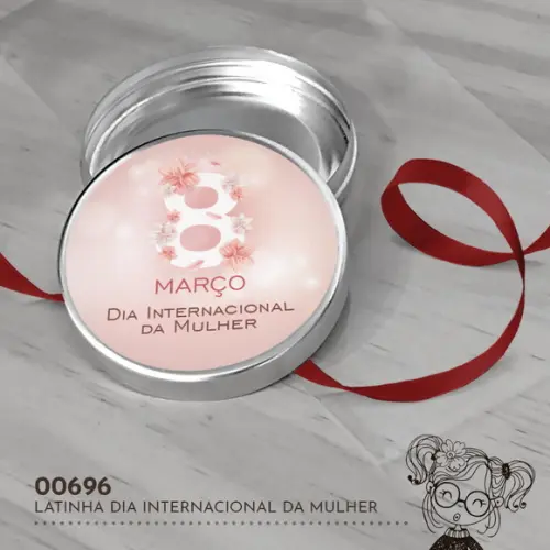 Latinha Adesivada Dia Internacional da Mulher - 00696