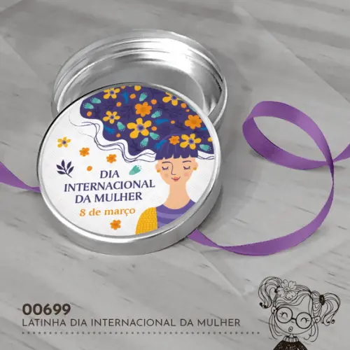 Latinha Adesivada Dia Internacional da Mulher - 00699