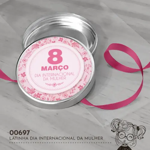 Latinha Adesivada Dia Internacional da Mulher - 00697