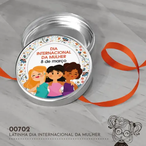 Latinha Adesivada Dia Internacional da Mulher - 00702