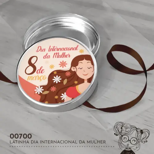 Latinha Adesivada Dia Internacional da Mulher - 00700