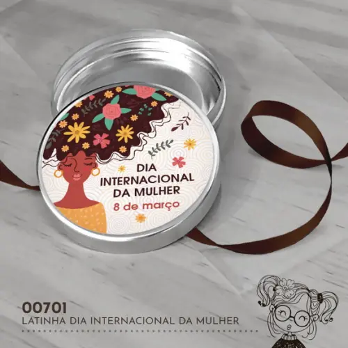 Latinha Adesivada Dia Internacional da Mulher - 00701