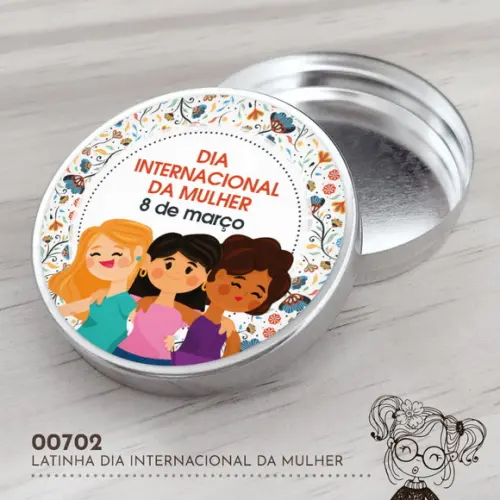 Latinha Adesivada Dia Internacional da Mulher - 00702