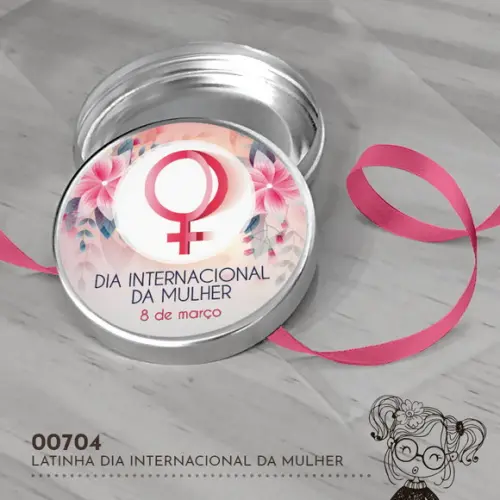 Latinha Adesivada Dia Internacional da Mulher - 00704