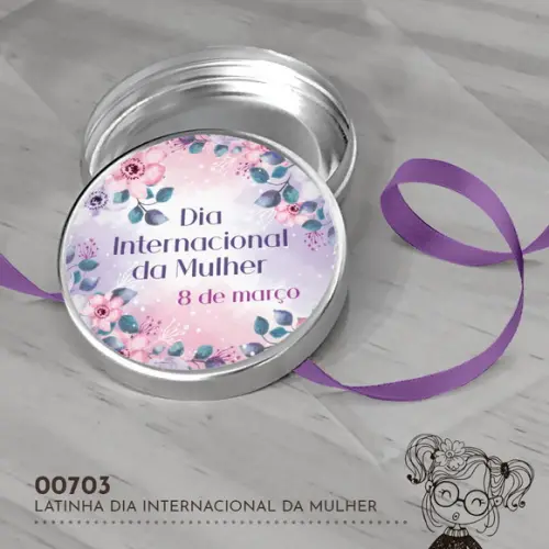 Latinha Adesivada Dia Internacional da Mulher - 00703