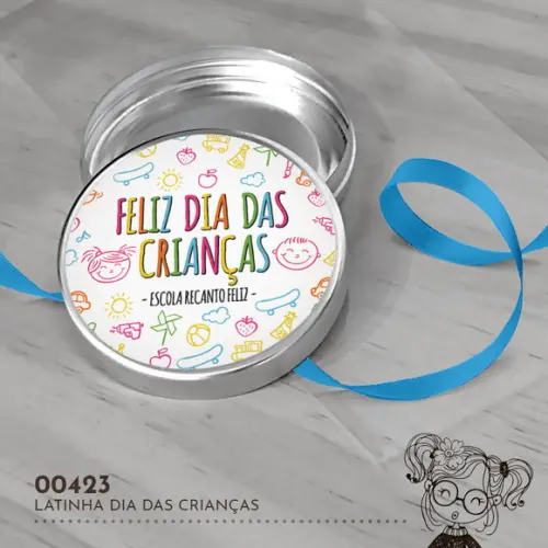 Latinha Adesivada Dias das Crianças - 00423