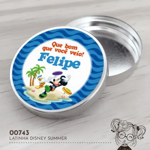 Latinha Adesivada Disney Summer - 00743