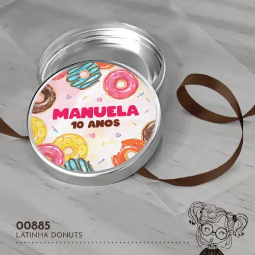 Latinha Adesivada Donuts - 00885