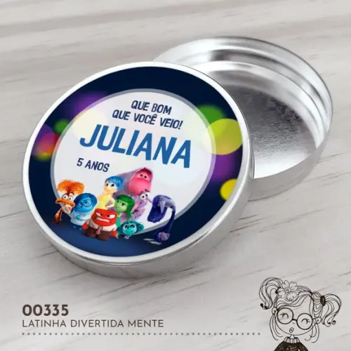 Latinha Adesivada Divertida Mente - 00335