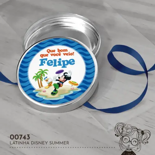 Latinha Adesivada Disney Summer - 00743