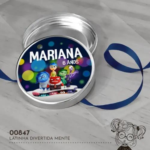 Latinha Adesivada Divertida Mente - 00847