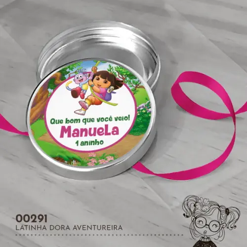 Latinha Adesivada Dora Aventureira - 00291
