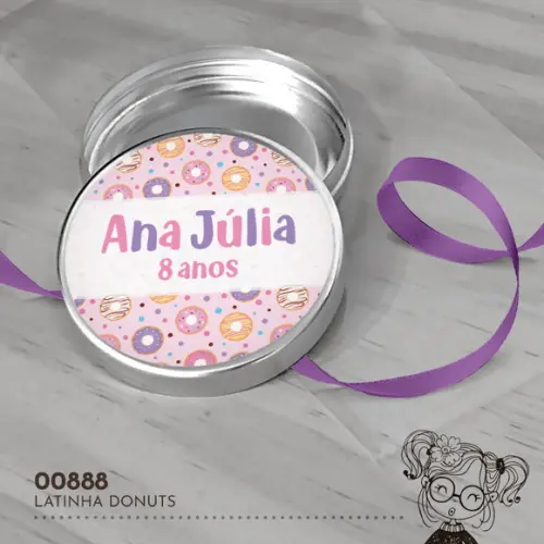 Latinha Adesivada Donuts - 00888