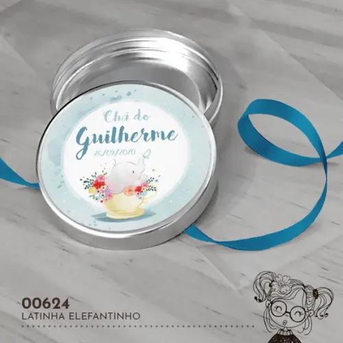 Latinha Adesivada Elefantinho - 00624