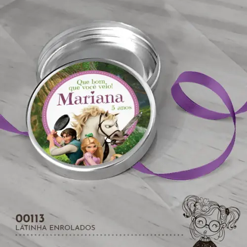 Latinha Adesivada Enrolados - 00113