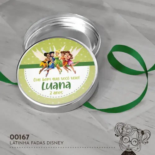 Latinha Adesivada Fadas Disney - 00167