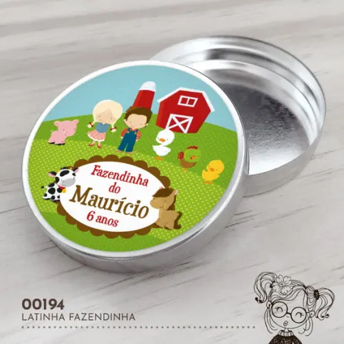 Latinha Adesivada Fazendinha - 00194