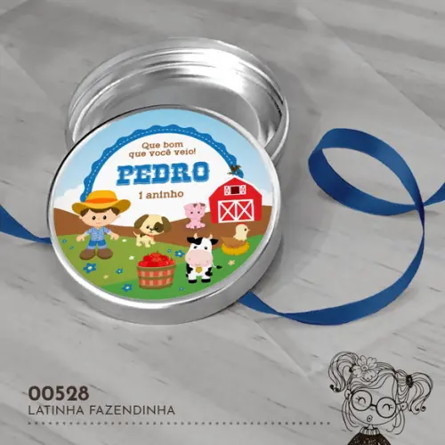 Latinha Adesivada Fazendinha - 00528