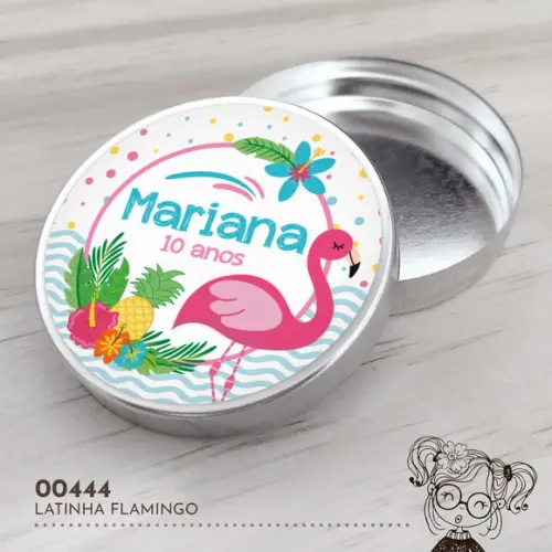 Latinha Adesivada Flamingo - 00444