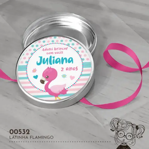 Latinha Adesivada Flamingo - 00532
