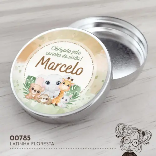 Latinha Adesivada Floresta - 00785