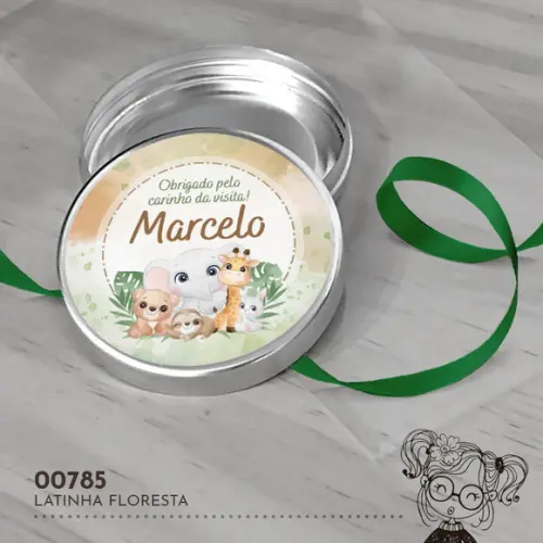 Latinha Adesivada Floresta - 00785