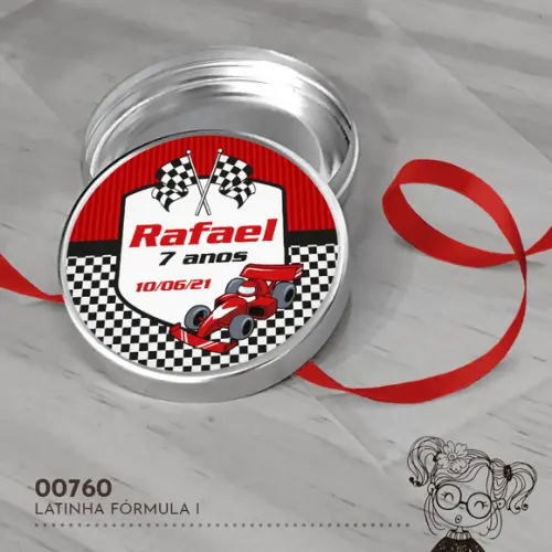 Latinha Adesivada Fórmula I - 00760