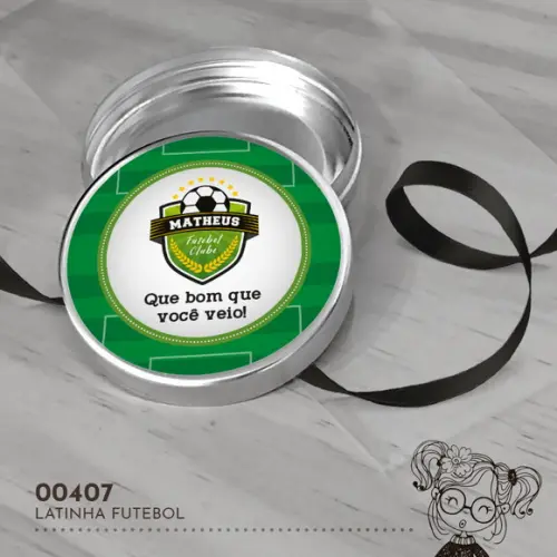 Latinha Adesivada Futebol - 00407